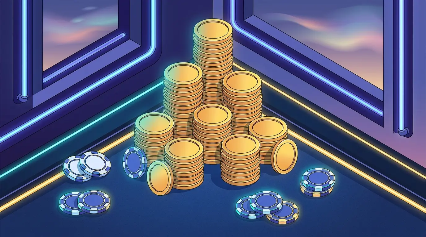 Kryptovaluuttakolikoita ja pelimerkkejä kasinoilmapiirissä