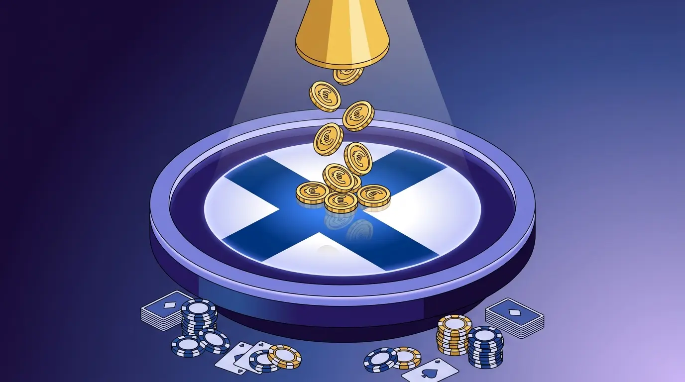 Kultaiset jackpot-kolikot kasinoilmapiirisssä Suomen väreissä