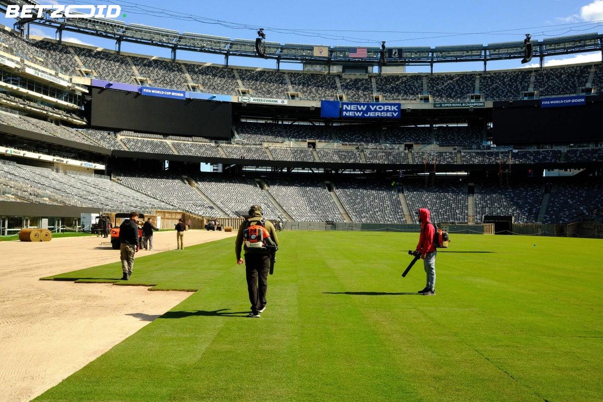 Jalkapallon MM-kisojen 2026 finaalin nurmikenttä asennetaan MetLife-stadionille